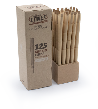 Natürliche vorgerollte Cones®, Braun, King Size, 110 Stück.