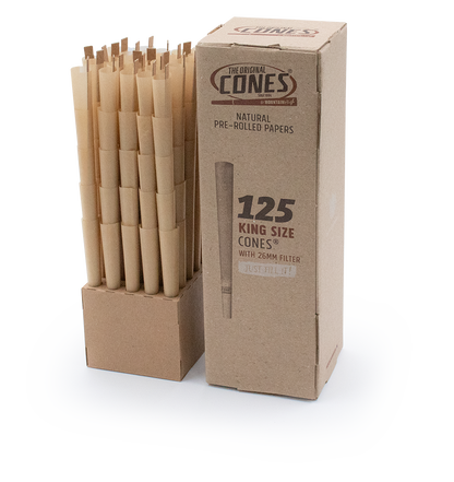 Natürliche vorgerollte Cones®, Braun, King Size, 110 Stück.