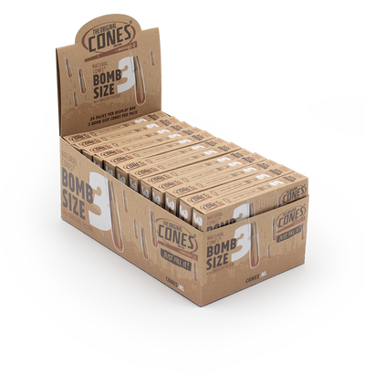 Natural Pre Rolled Cones® Brown Bomb Size 3pcs.