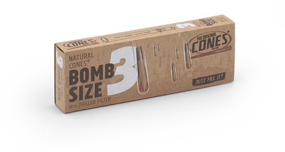 Natural Pre Rolled Cones® Brown Bomb Size 3pcs.