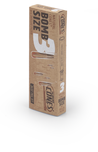 Natural Pre Rolled Cones® Brown Bomb Size 3pcs.