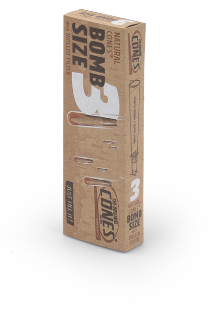 Natural Pre Rolled Cones® Brown Bomb Size 3pcs.