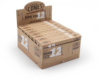 Natural Pre Rolled Cones® Bomb Size 12pcs.