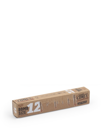 Natural Pre Rolled Cones® Bomb Size 12pcs. Slidebox