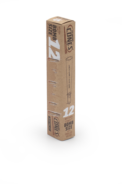 Natural Pre Rolled Cones® Bomb Size 12pcs.