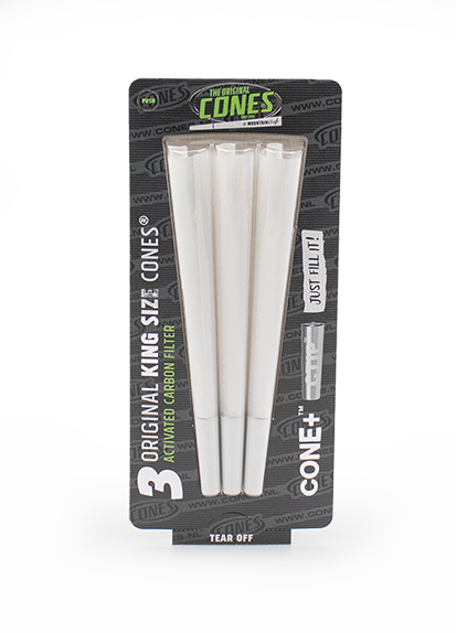 Original Pre Rolled CONE+ White King Size 3pcs. blister pack