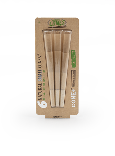 Natural Pre Rolled CONE+ Brown Pack Small 1¼ 6pcs. blister pack