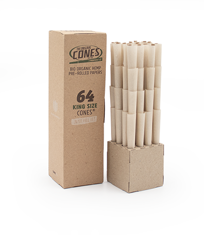 Bio Organic Hemp Pre Rolled Cones® Hemp King Size 64 Stück - Mini-Großpackung