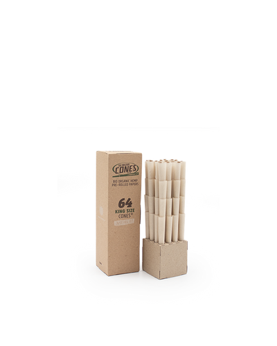 Bio Organic Hemp Pre Rolled Cones® Hemp King Size 64pcs. Mini Bulk Box