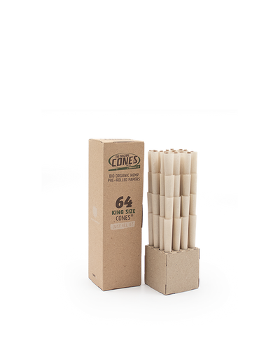 Bio Organic Hemp Pre Rolled Cones® Hemp King Size 64pcs. Mini Bulk Box