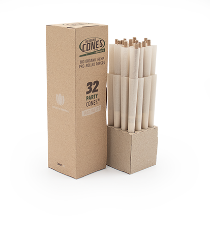 Bio Organic Hemp Pre Rolled Cones® Hemp Party 32 Stück - Mini-Großpackung