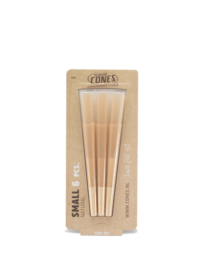 Natural Pre Rolled Cones® Brown Small 1¼ Size 6pcs. Blister Pack