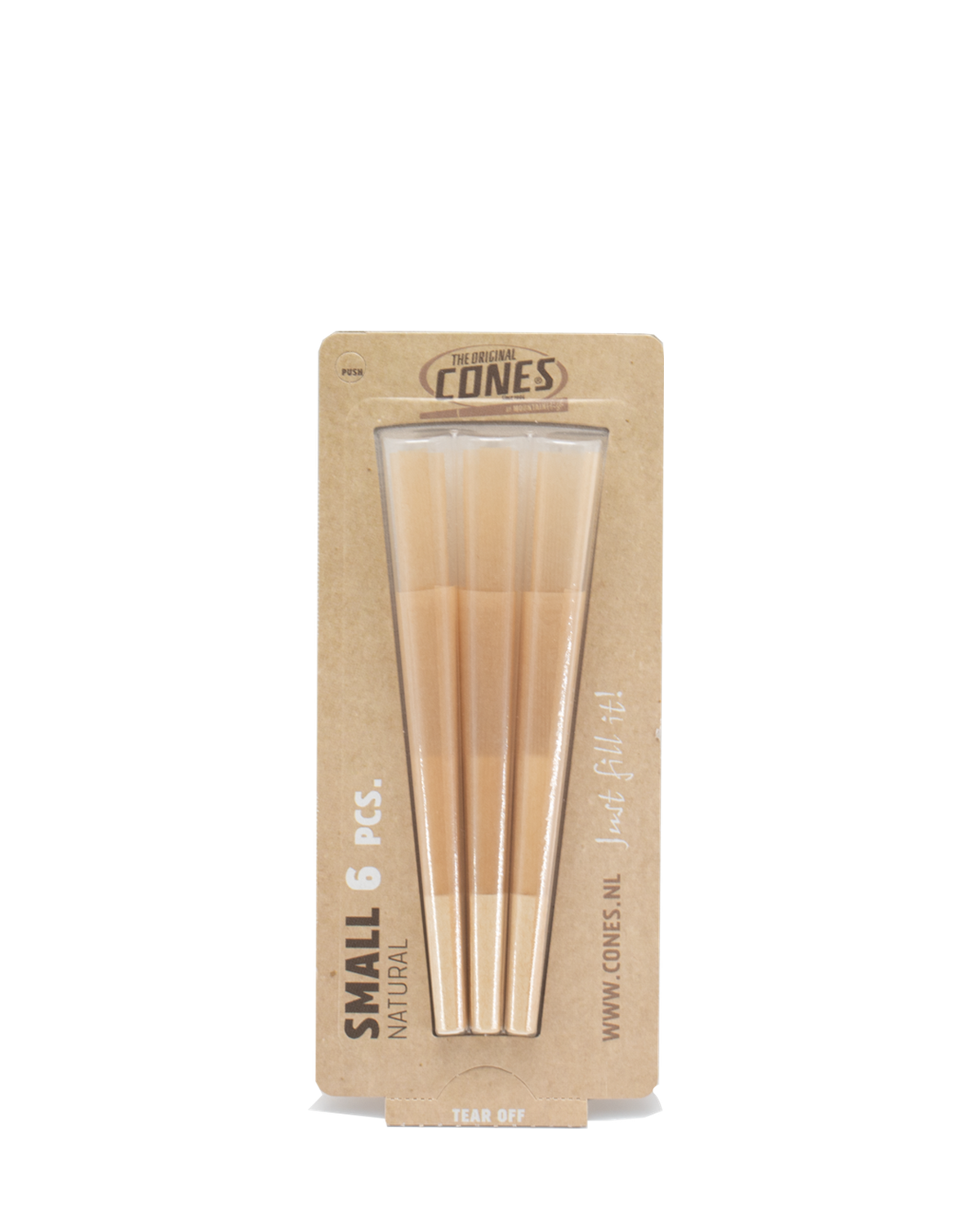 Natural Pre Rolled Cones® Brown Small 1¼ Size 6pcs. - 50x6pcs. per Master Case