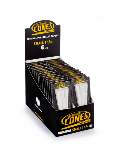 Original Pre Rolled Cones® White Small 1¼ 6pcs. - Display contains 32 Blister Packs