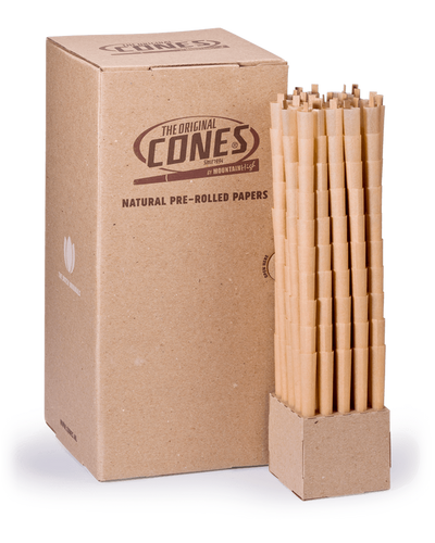 Natural Pre Rolled Cones® Brown King Size 109/26 - Bulk Box contains 800pcs.