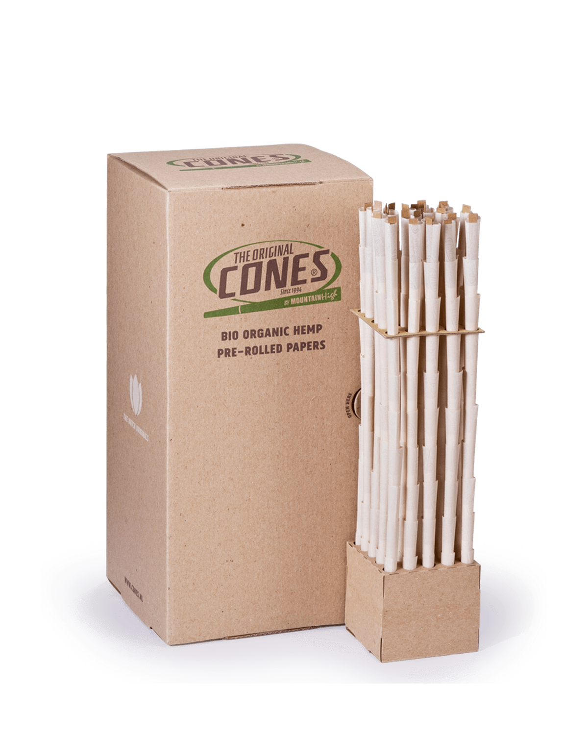 Bio Organic Hemp Pre Rolled Cones® Hemp Singles 70/26 - Bulk Box contains 1000 pcs.