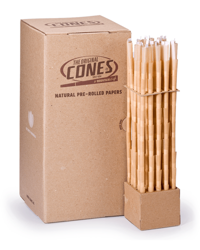 Natural Pre Rolled Cones® Brown Singles 70/26 - Bulk Box contains 1000pcs.
