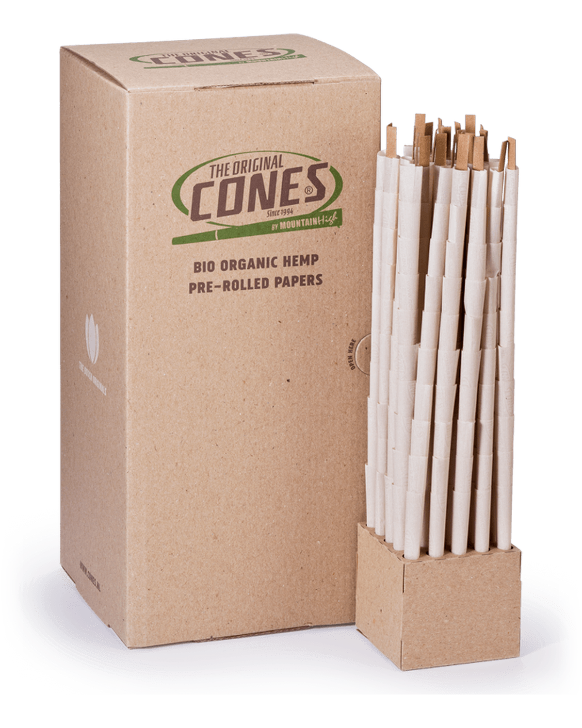 Bio Organic Hemp Pre Rolled Cones® Hemp Small 98/20 - Bulk Box contains 1000pcs.