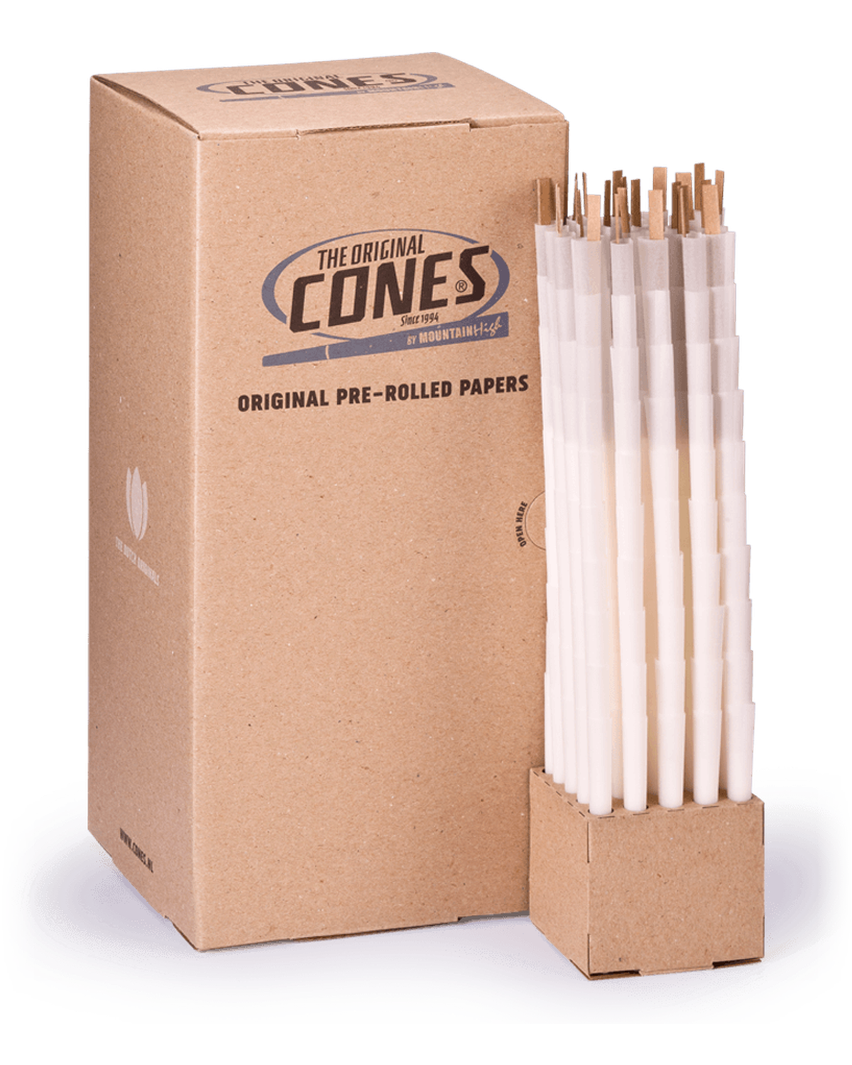 Original Pre Rolled Cones® White Small 98/20 - Bulk Box contains 1000pcs.