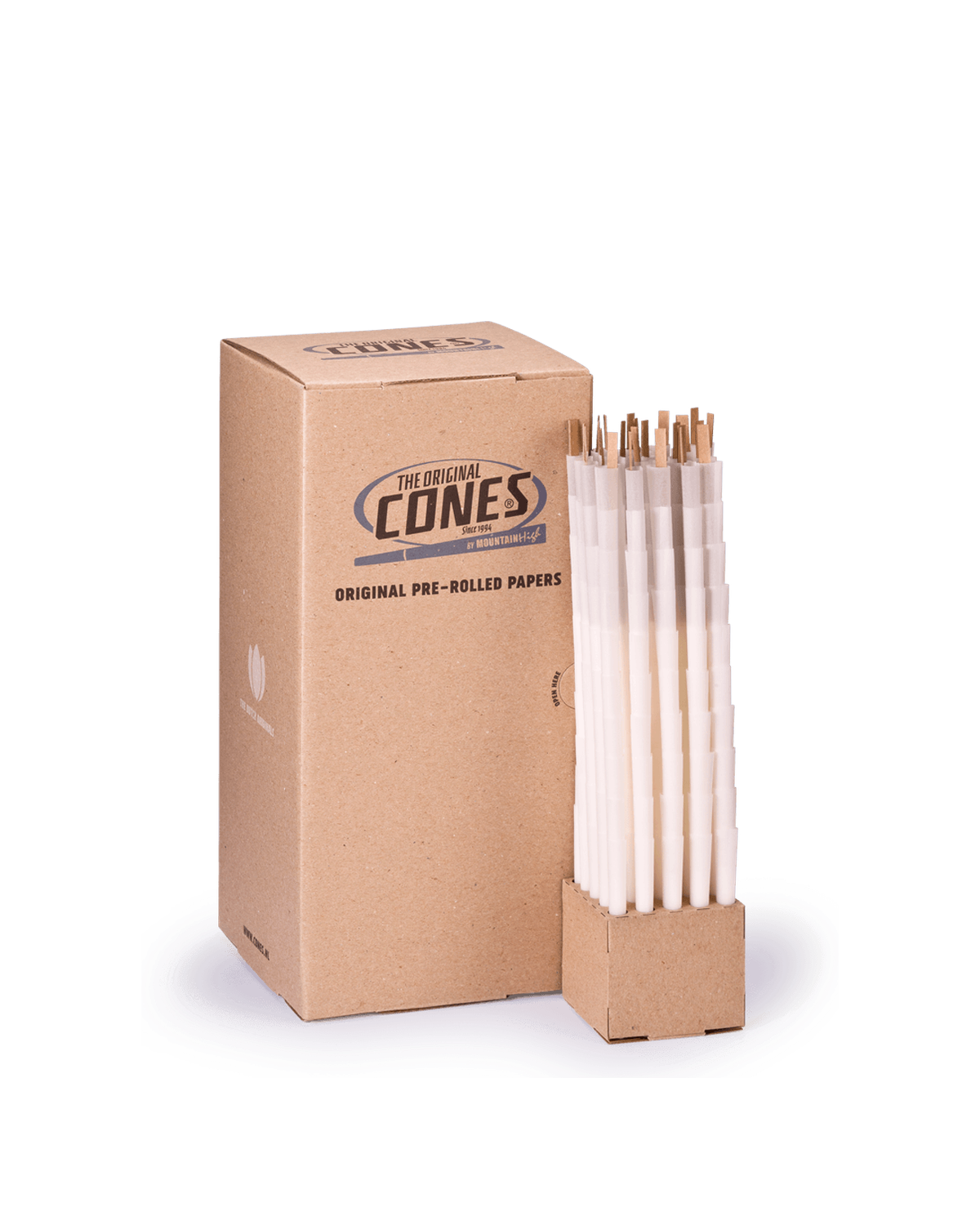 Original Pre Rolled Cones® White Small 98/20 - Bulk Box contains 1000pcs.