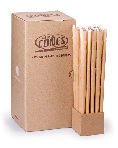 Natural Pre Rolled Cones® Brown Party Size 140/26 - Bulk Box contains 700pcs.