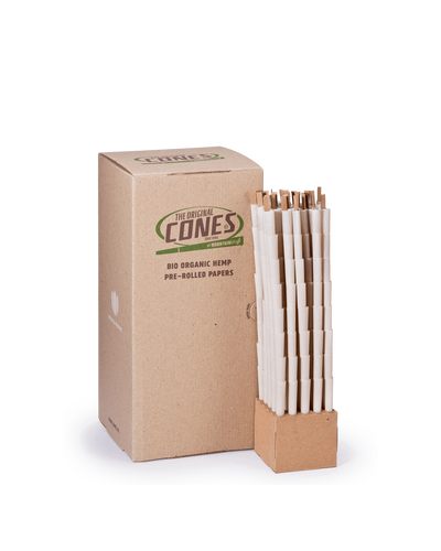 Bio Organic Hemp Pre Rolled Cones® Hemp Small 98/26 - Bulk Box contains 800pcs.