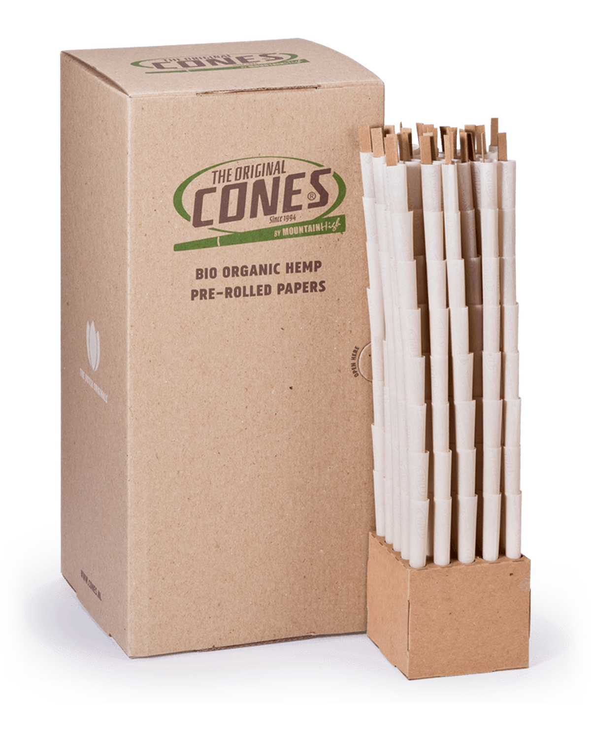 Bio Organic Hemp Pre Rolled Cones® Hemp Small 98/26 - Bulk Box contains 800pcs.