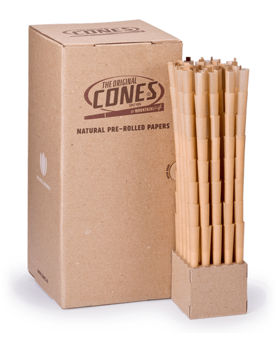 Natural Pre Rolled Cones® Brown Small De Luxe 98/26 - Bulk Box contains 800pcs.