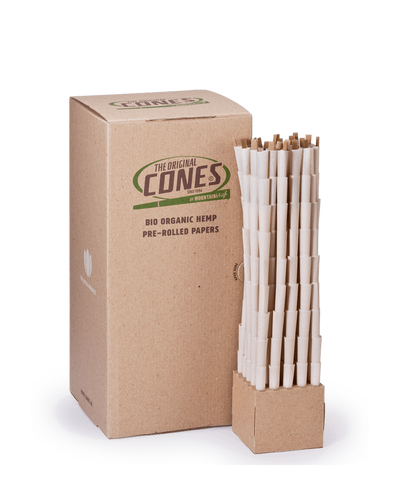 Bio Organic Hemp Pre Rolled Cones® Hemp Small 1¼ 84/26 - Bulk Box contains 900pcs.