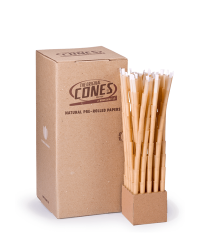 Natural Pre Rolled Cones® Brown Small 1¼ 84/26 - Bulk Box contains 900 pcs.