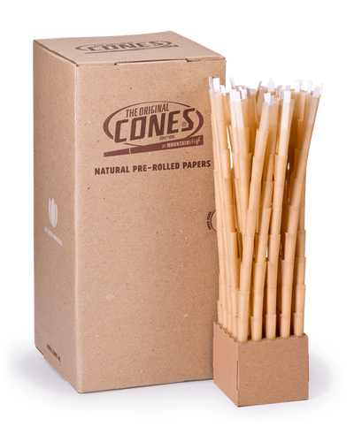 Natural Pre Rolled Cones® Brown Small 1¼ 84/26 - Bulk Box contains 900 pcs.