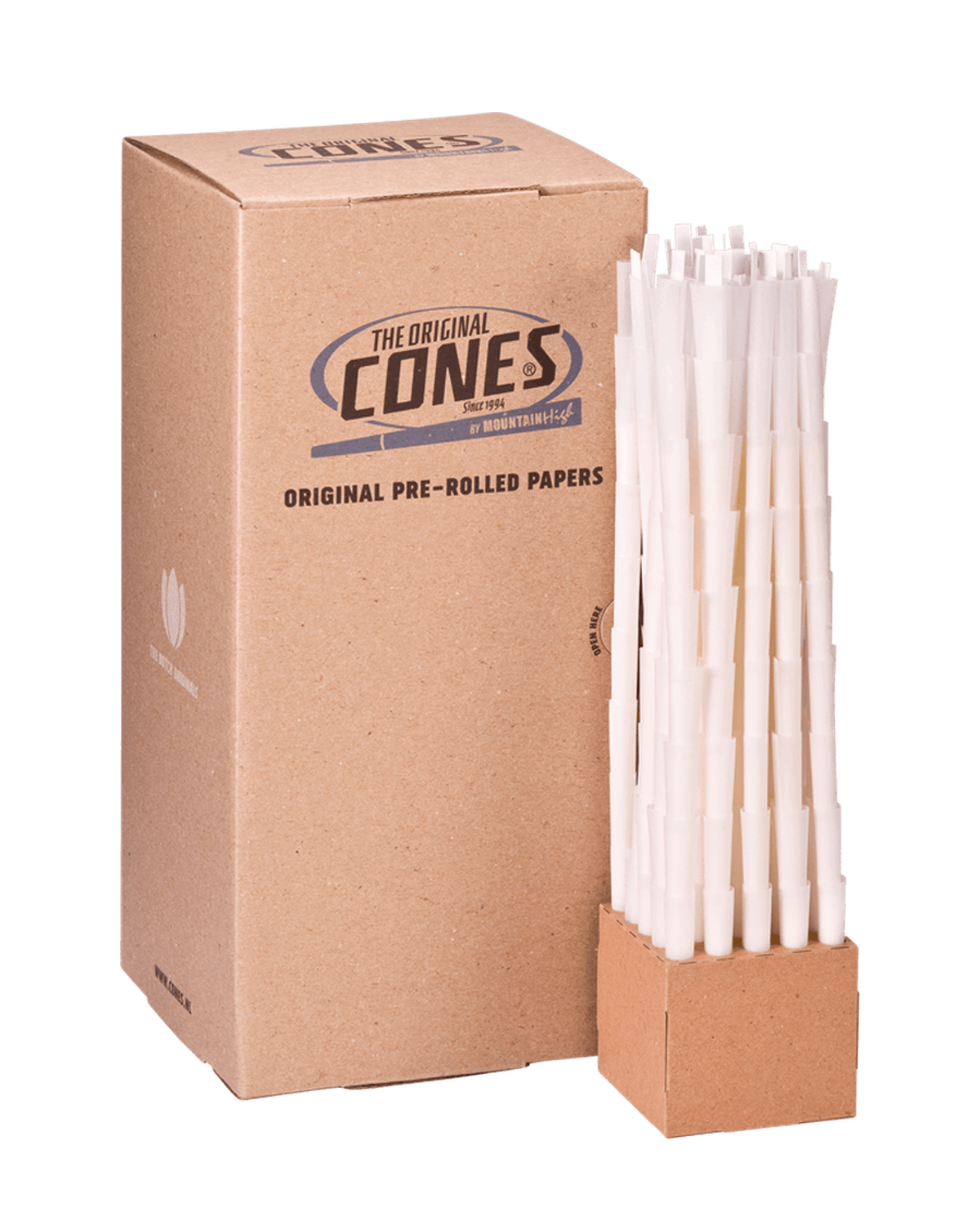 Original Pre Rolled Cones® White Small 1¼ 84/26 - Bulk Box contains 900pcs.
