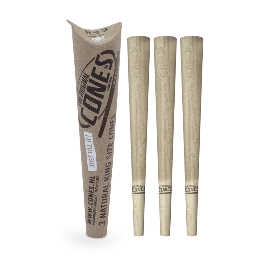 Natural Pre Rolled Cones® Brown King Size 3pcs. paper pack