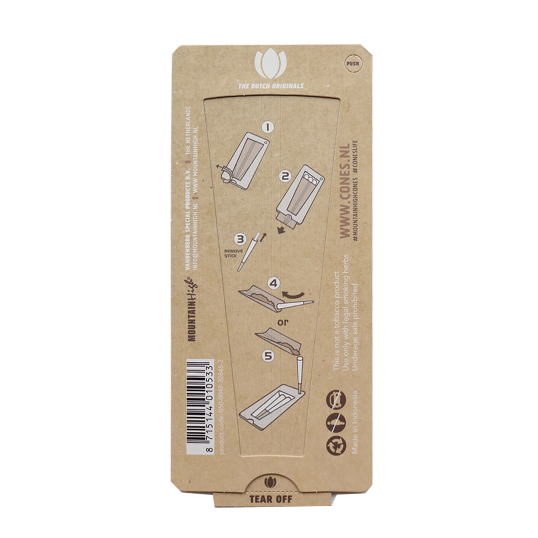 Natural Pre Rolled Cones® Brown Small 1¼ 6pcs. - Displays contains 32 blister packs