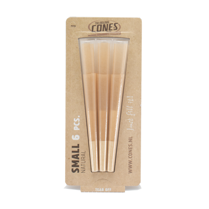 Natural Pre Rolled Cones® Brown Small 1¼ Size 6pcs. blister pack