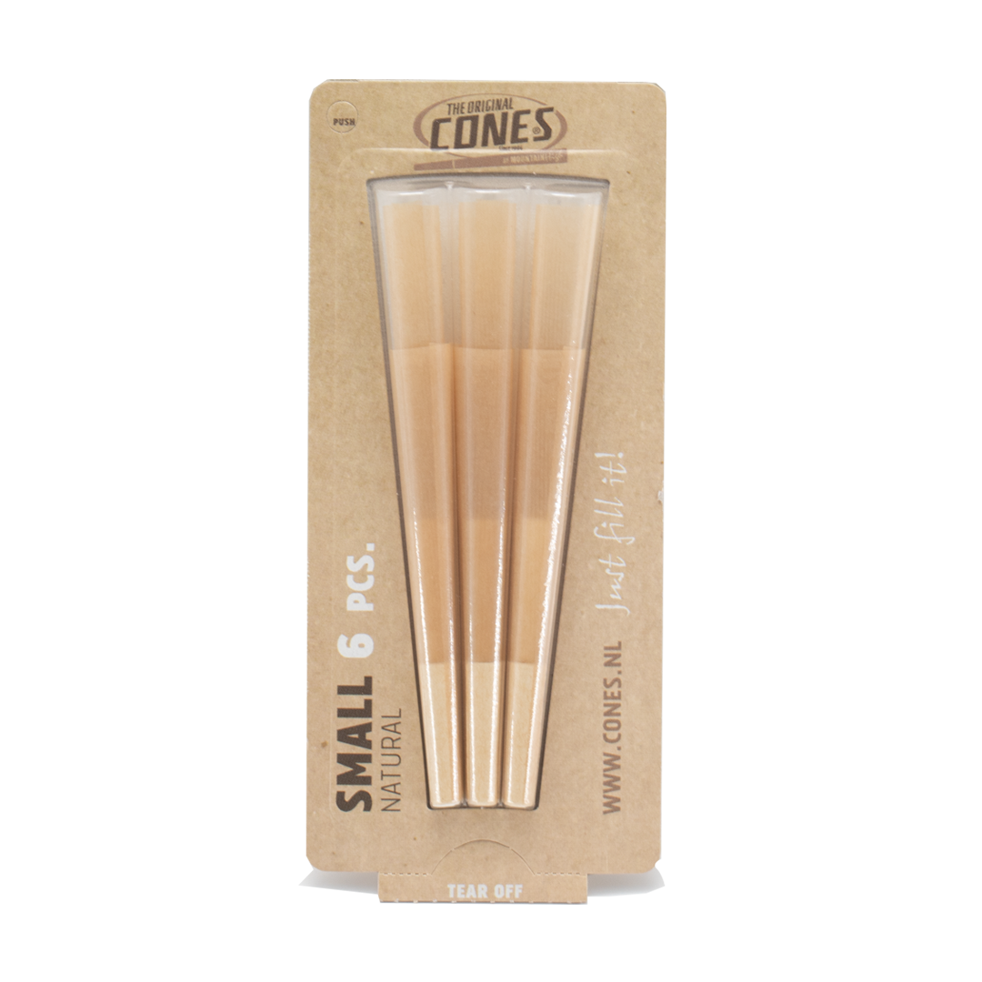 Natural Pre Rolled Cones® Brown Small 1¼ Size 6pcs. - 50x6pcs. per master case