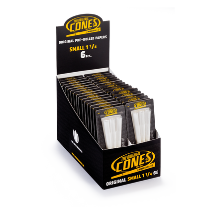 Original Pre Rolled Cones® Weiß Small 1¼ 6Stk. - Display enthält 32 Blister