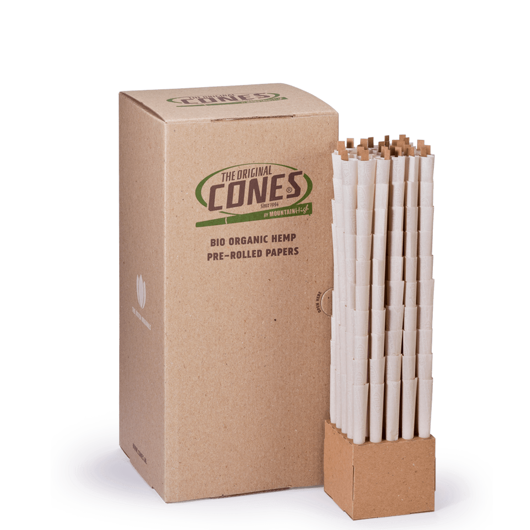 Bio Organic Hemp Pre Rolled Cones® Hemp King Size 109/20 – Schachtel enthält 1000 Stück.