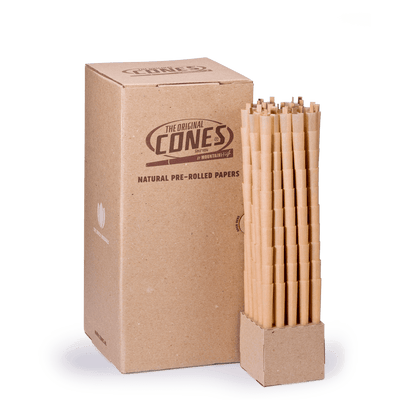 Natural Pre Rolled Cones® Brown King Size 109/26 - Box contains 800pcs.