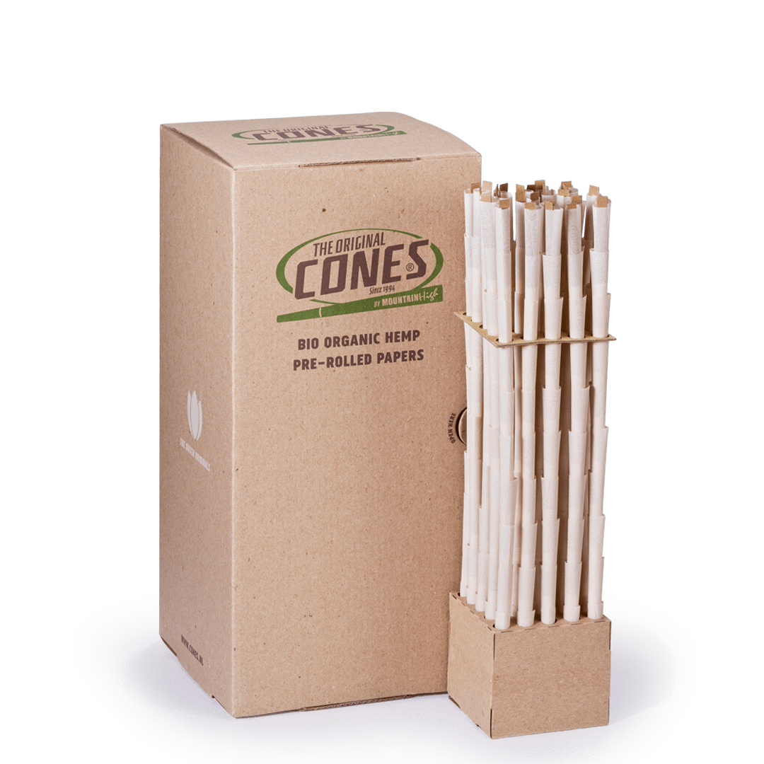 Bio Organic Hemp Pre Rolled Cones® Hemp Singles 70/26 - Schachtel enthält 1000 Stück.