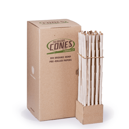 Conos preenrollados de cáñamo orgánico Bio Hemp Singles 70/26 - La caja contiene 1000 unidades.