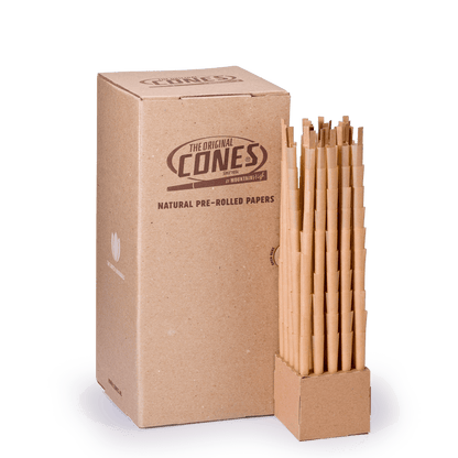 Natural Pre Rolled Cones® Brown Small 98/20- Box contains 1000 pcs.