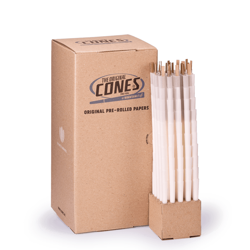 Original Pre Rolled Cones® White Small 98/20 – Box enthält 1000 Stück.