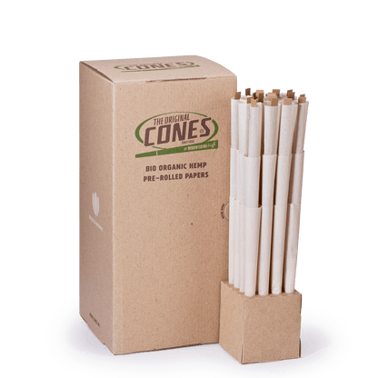 Bio Organic Hemp Pre Rolled Cones® Hanf Supergröße 180/58 – Schachtel enthält 192 Stück.