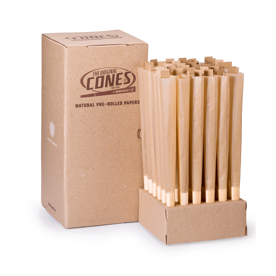 Natural Pre Rolled Cones® Brown Giga 280/88 - Box contains 36pcs.