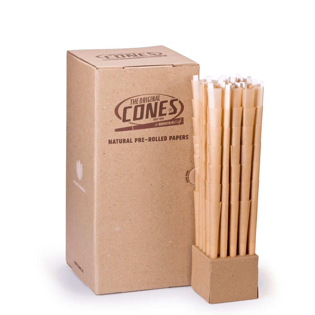 Natural Pre Rolled Cones® Brown Party Size 140/26 - Box contains 700pcs.