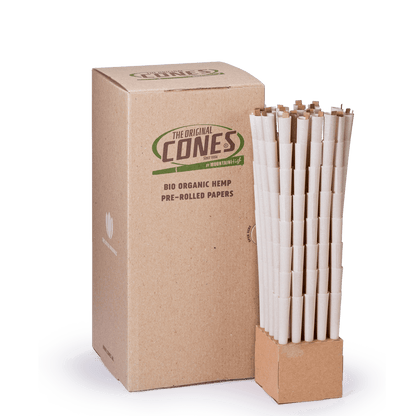 Bio Organic Hemp Pre Rolled Cones® Hemp King Size 109/26 – Schachtel enthält 800 Stück.