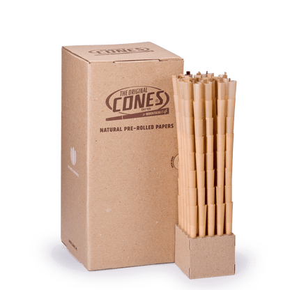 Conos Pre Enrollados Naturales® Marrón Pequeño De Luxe 98/26 - La caja contiene 800 unidades.